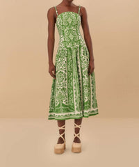 Farm Rio - Delicate Tapestry Midi Dress