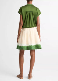 Vince - Dip-dye Pleated Skirt