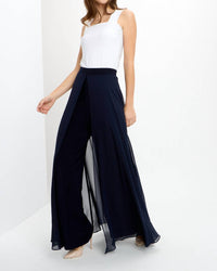Joseph Ribkoff Elegant Sheer Overlay Pants in black - women's pants - view 4