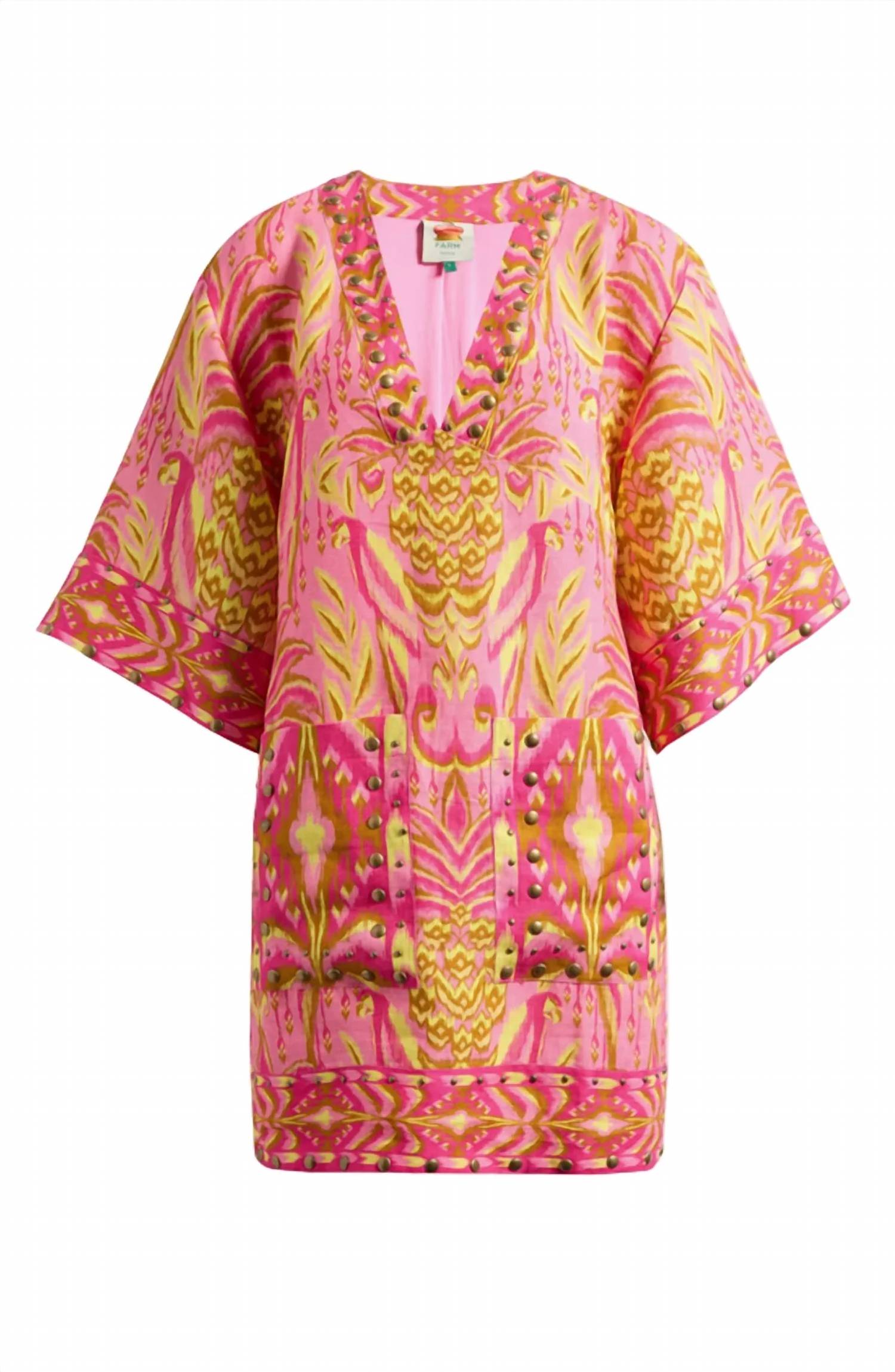 Farm Rio - PINEAPPLE TAPESTRY TUNIC DRESS