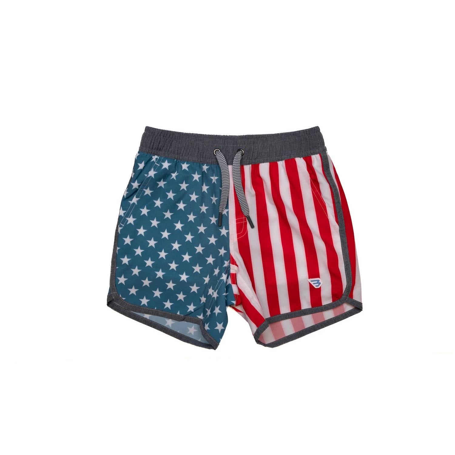 Burlebo - Boy's Print Compression Liner Swim Trunks