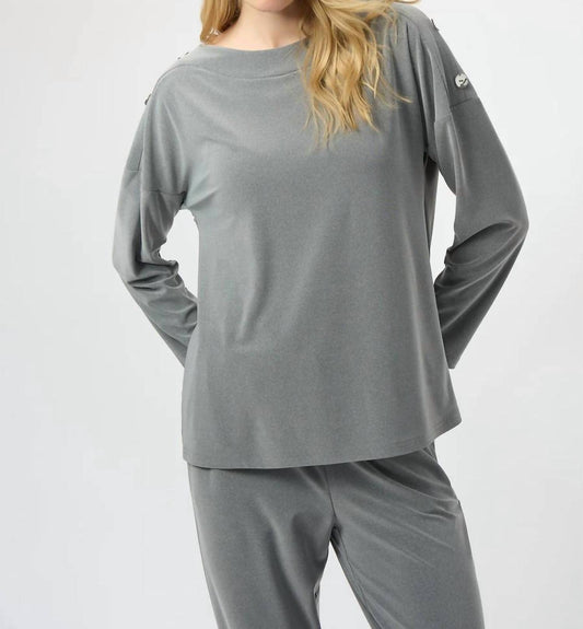 Joseph Ribkoff - Boat Neckline Long Sleeves Top