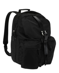 Salvatore Ferragamo Men's Nylon Gancini Technical Backpack in black - men's bag - detail view