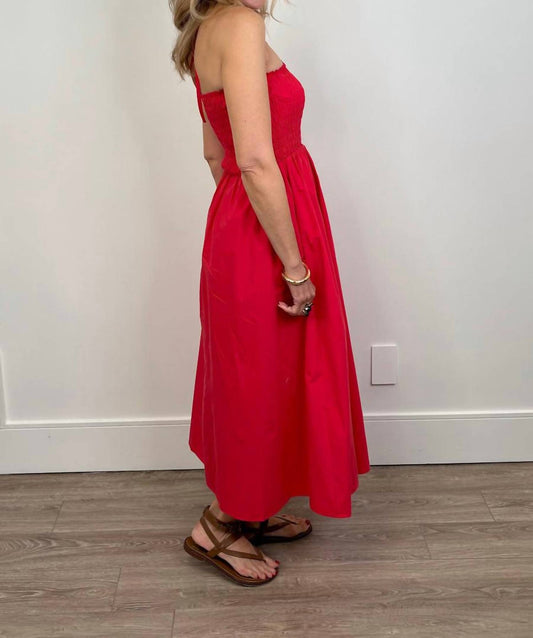 Deluc - Osorio Smocked Halter A-line Dress