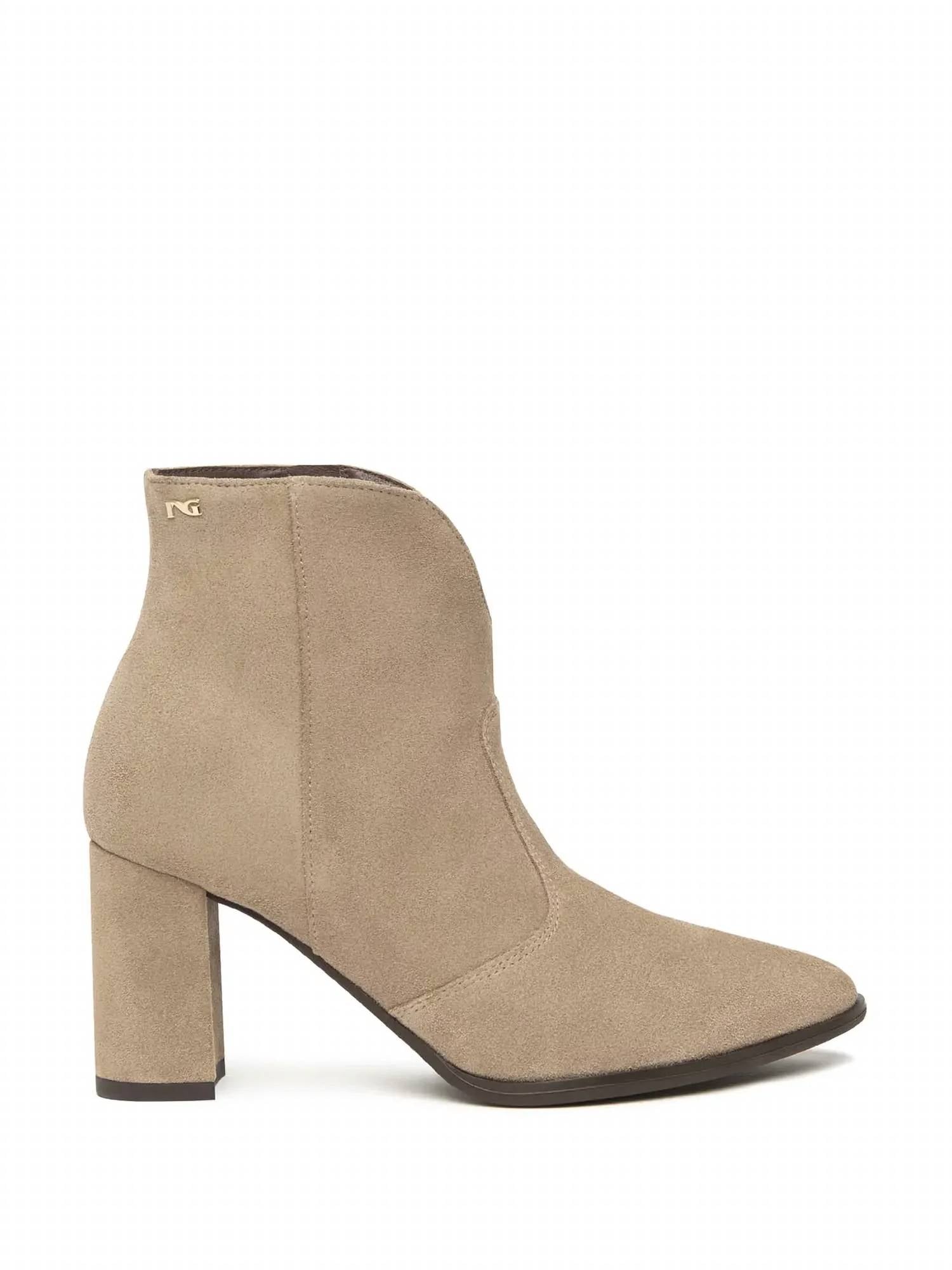 Nerogiardini - Women's Velour High Heel Ankle Bootie