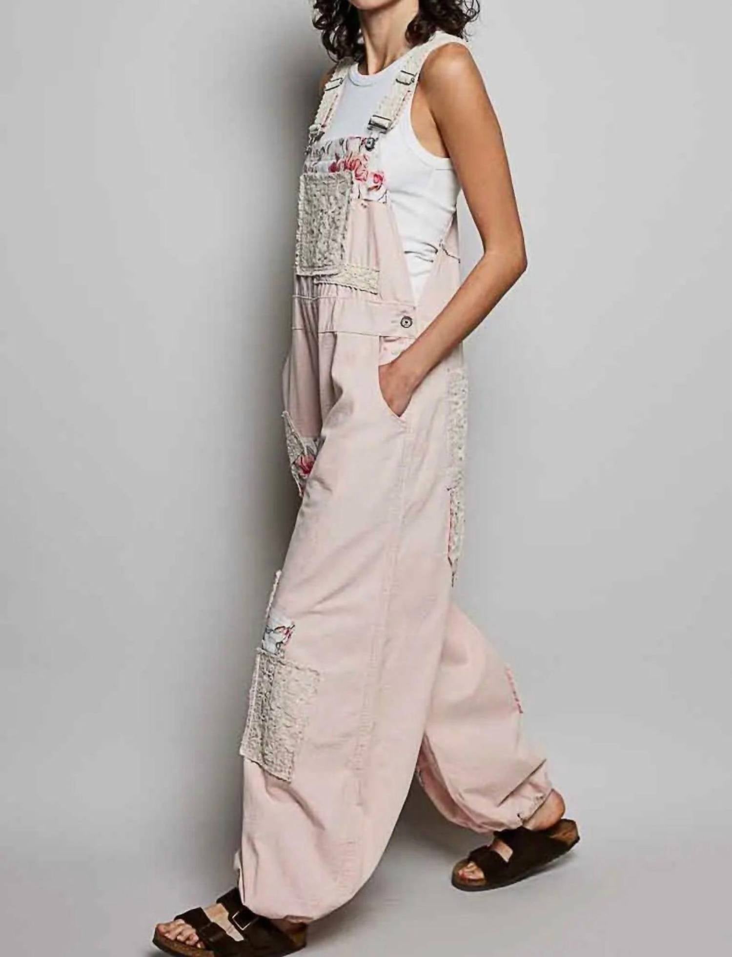 POL Floral Jumpsuit in pink - women's pants - alternate view