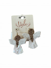 Viola - Women's Beaded Angel Earrings