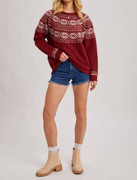 Bluivy - Holiday Faire Isle Knit Sweater