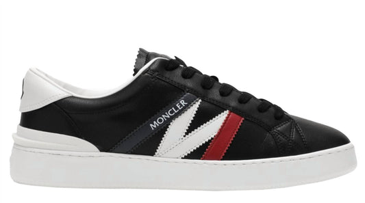 Moncler - Men's Monaco Leather Logo Sneakers - M