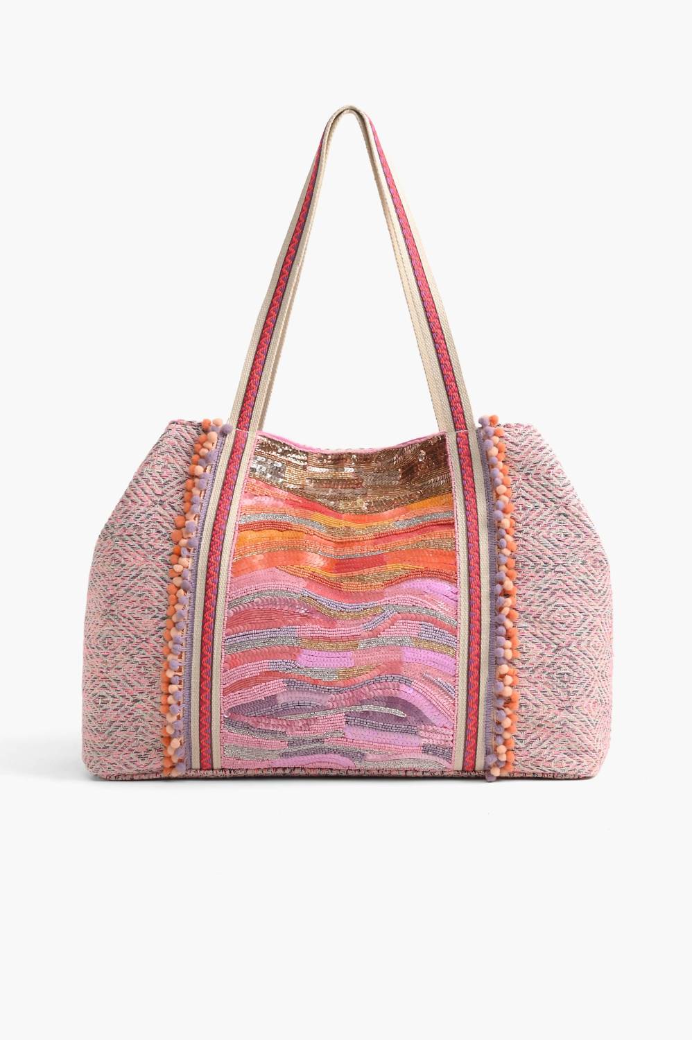 America & Beyond - Women's Ombre Embellished Tote