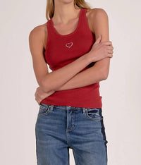Elan - Contrast Sweater Tank Top