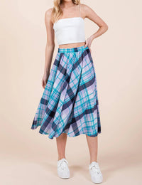 Emerald Collection - Plaid Midi Skirt