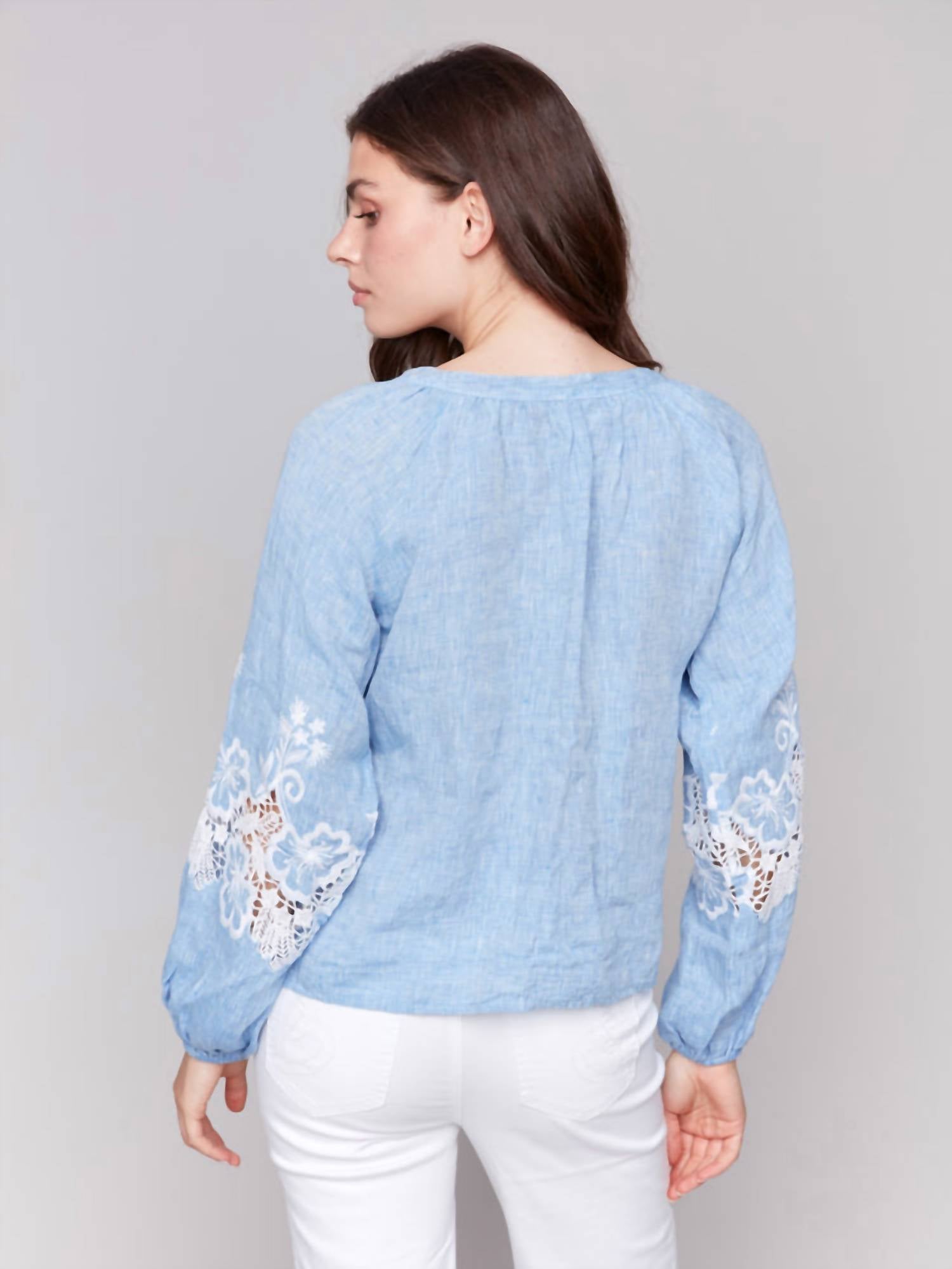 Charlie B - Raglan Long Sleeve Blouse