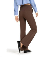 CAMBIO Francoise Pull On Flare Pants in taupe choco - women's pants - alternate view