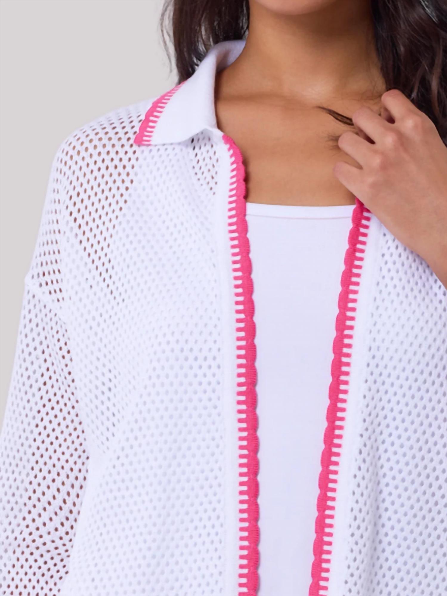 Angel Apparel - Crochet Long Sleeves Cardigan