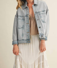 Mustard Seed - Vintage Wash Pleated Back Jacket