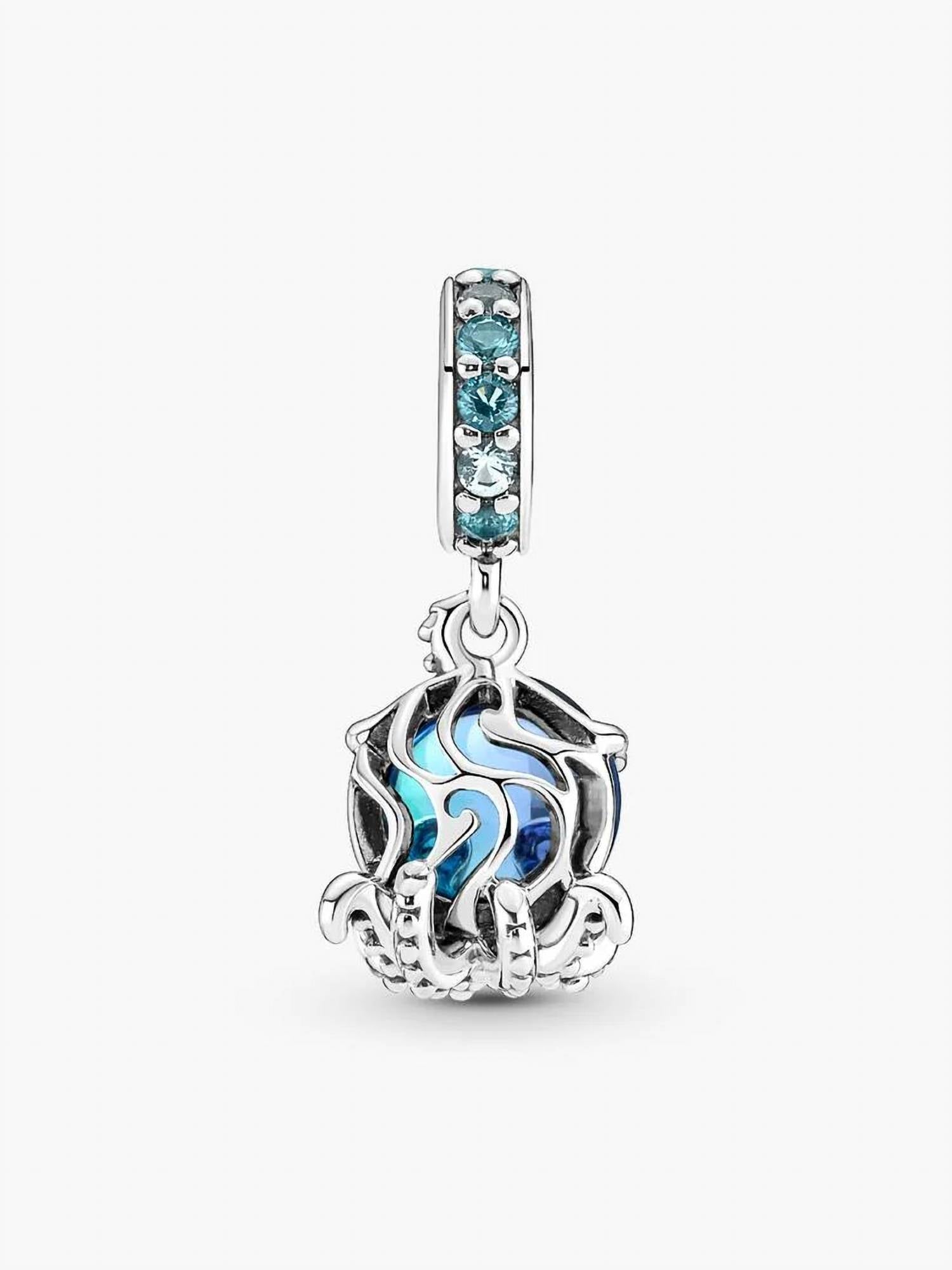 Pandora - Murano Glass Cute Octopus Dangle Charm