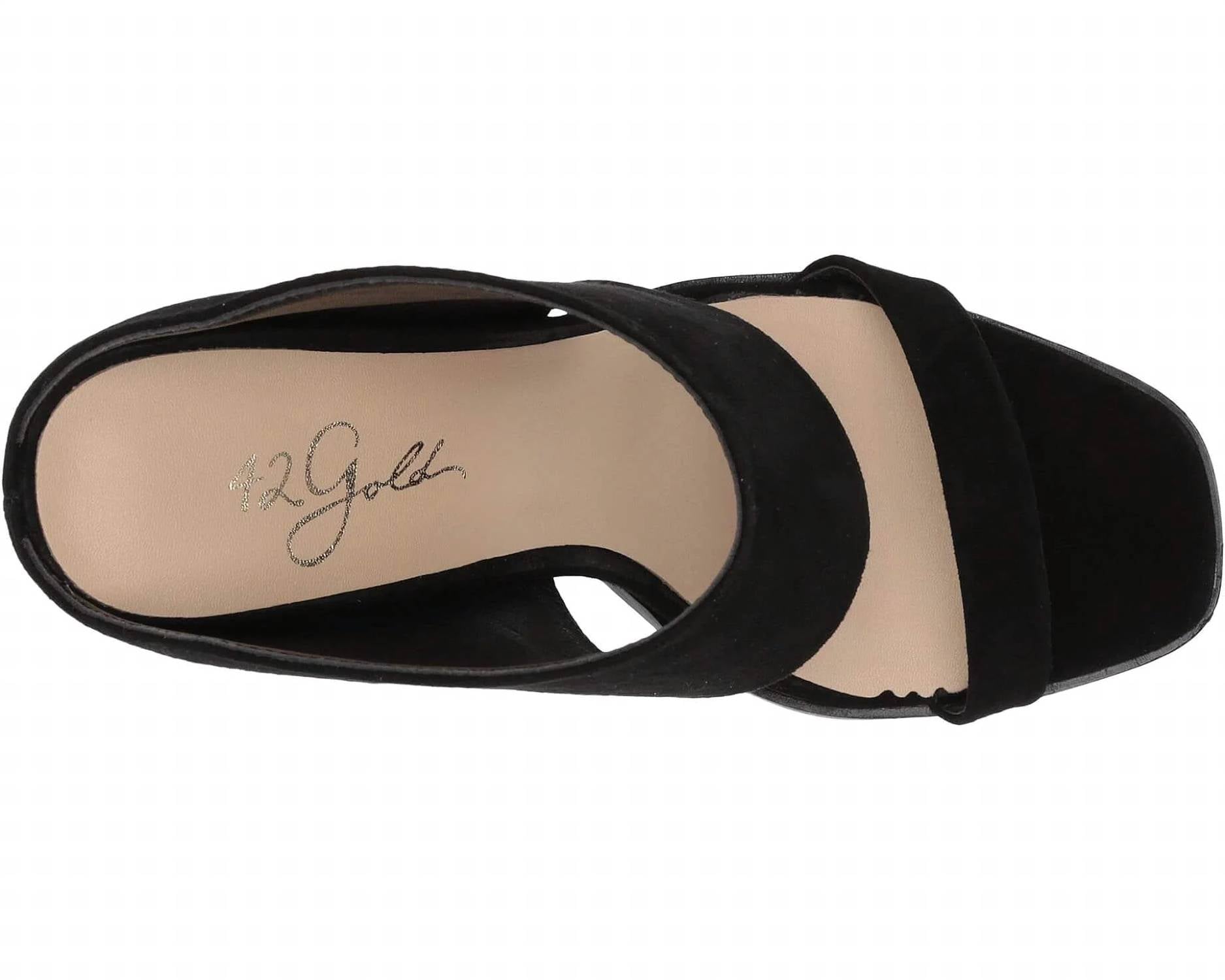 42 Gold - Women's Double Strap Slip On Heels