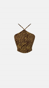 Lusana - Arlen Halter Smocked Crepe Top