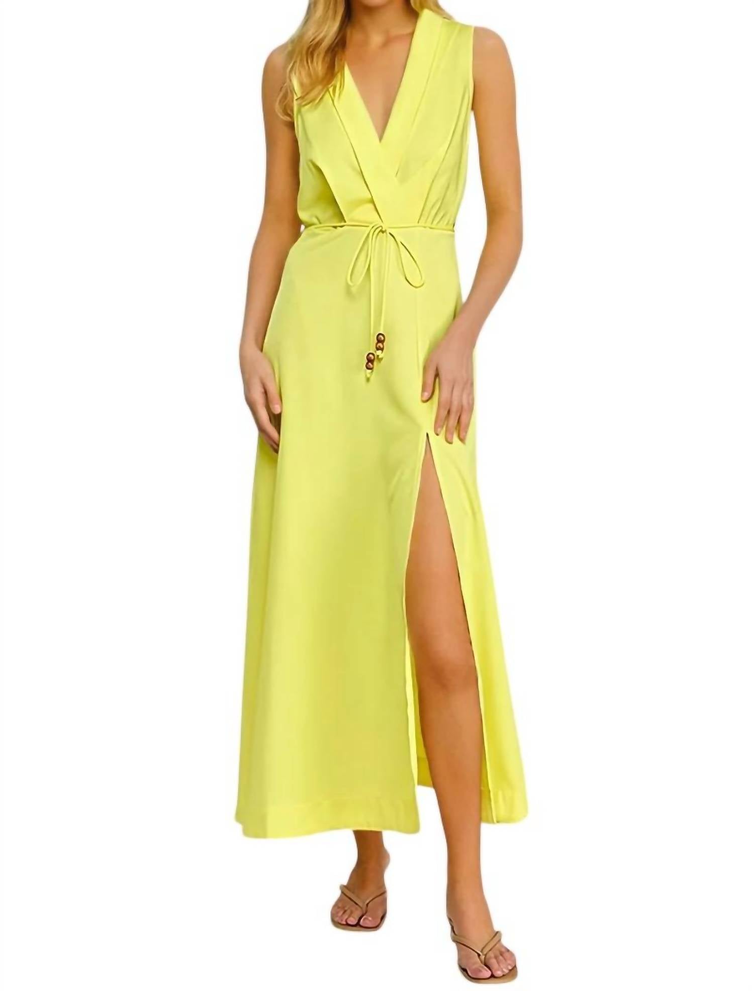 Milk & Honey - Alba Sleeveless Halter Neck Collar Midi Dress