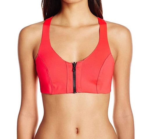 Pq Swim - Neo Zip Up Reversible Halter Bikini Top Swimsuit