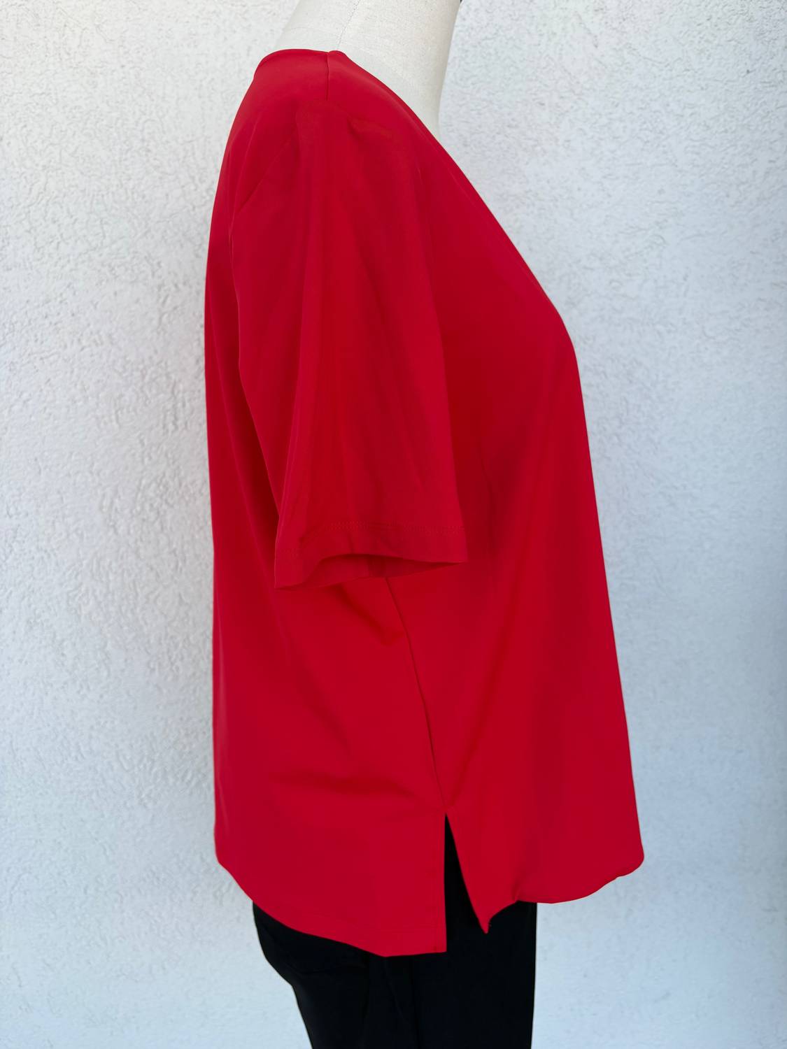 Multiples Women's Short Sleeve Upf Protection Top in fiery red - women's t-shirt - detail view