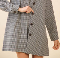 Tcec - Gingham Button Down Oversized Fit Jacket