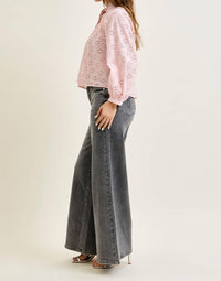 Judy Blue - Mid Rise Palazzo Split Back Yoke Jeans