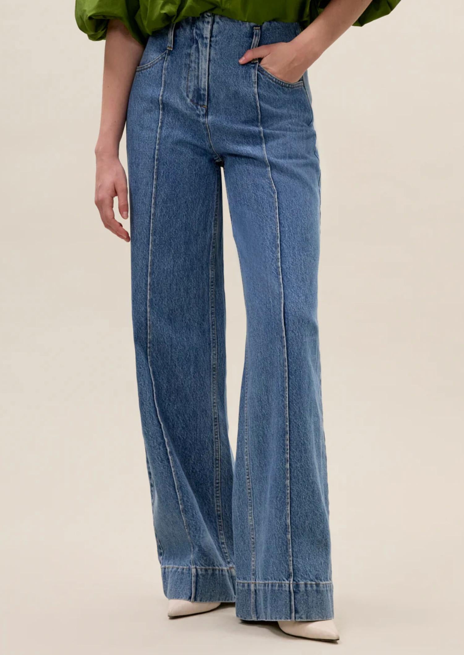 Rebecca Taylor - Wide Leg Denim Pant