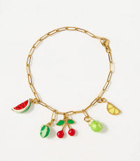 Farrah B Jewelry - Women's Fruit Charm Bracelet