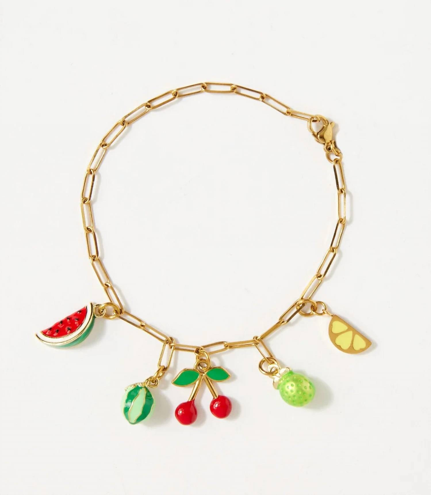 Farrah B Jewelry - Women's Fruit Charm Bracelet