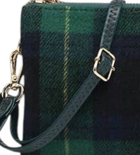 Jen & Co. - Women's Riley Plaid 3 Compartment Crossbody Wristlet Bag