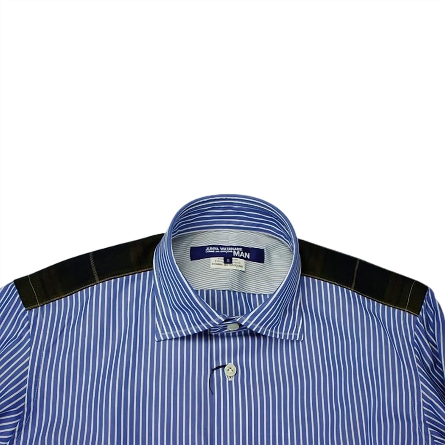 Junya Watanabe - Men's Stripe Yoke Elow Botton Up Shirt