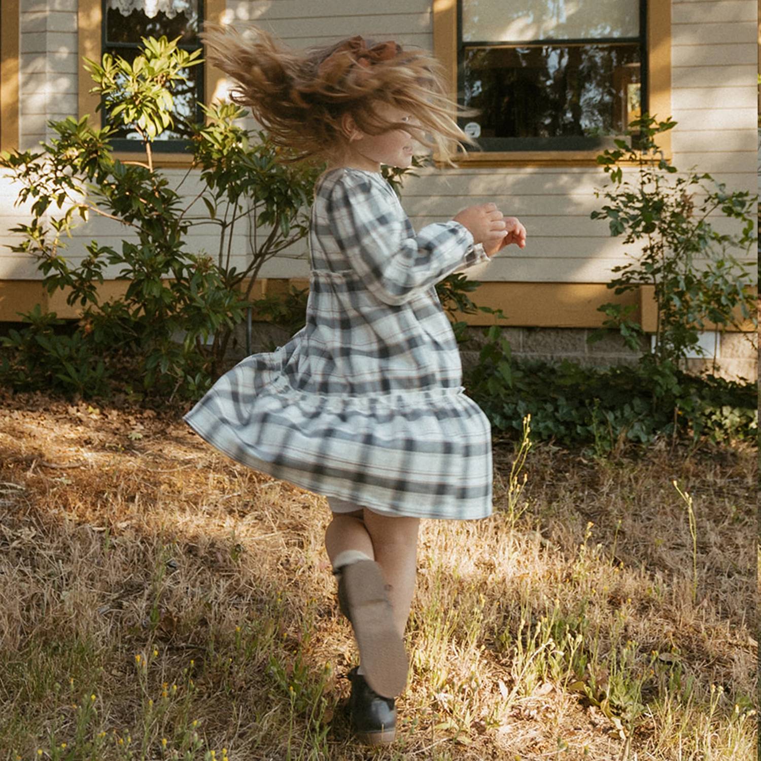 Makemake Organics - Long Sleeve Tiered Dress