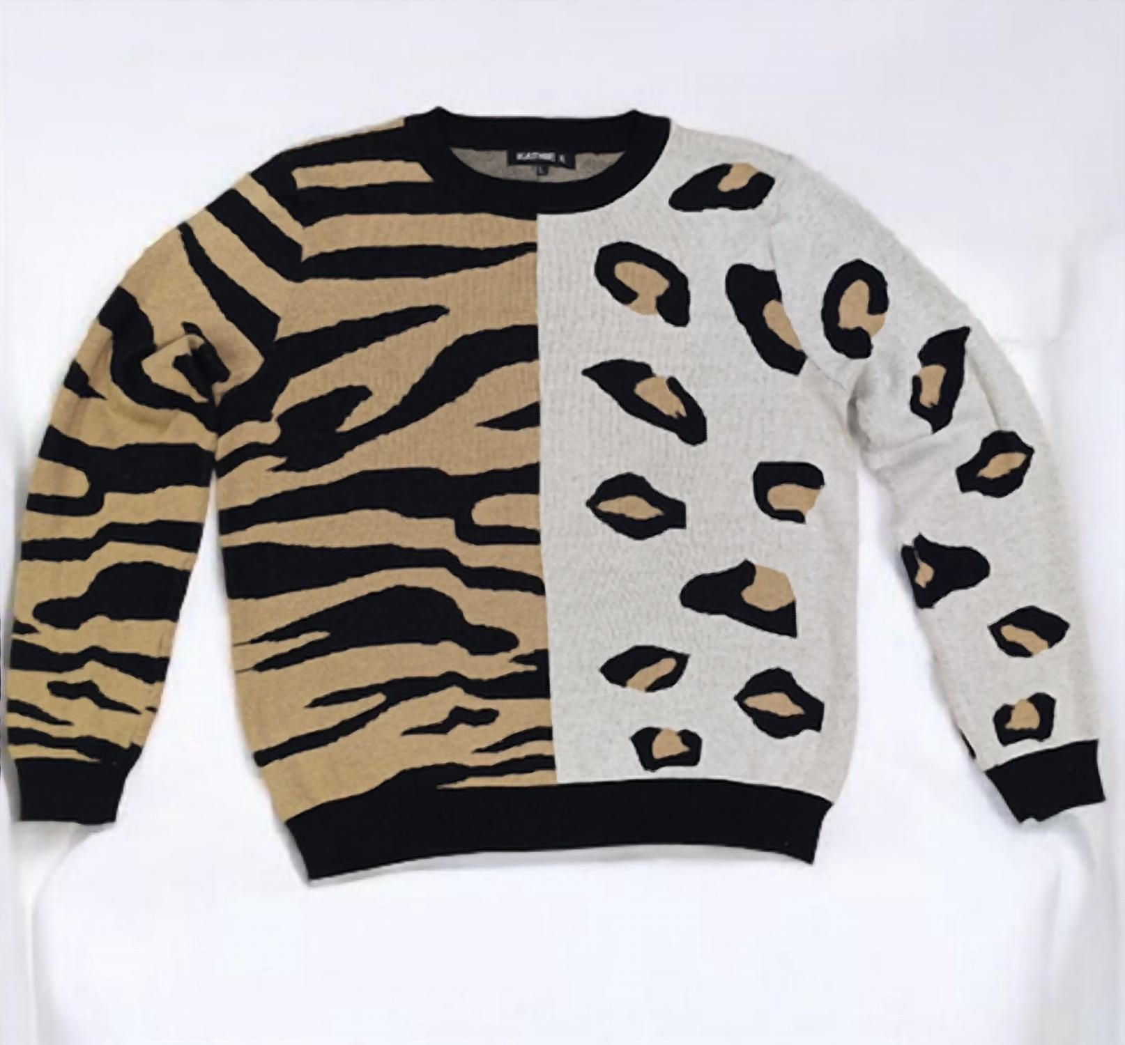 Kathie K - Animal Print Knit Sweater