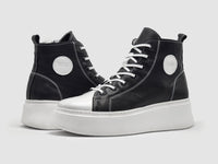 Kcr Group - Women's Tall Insulated Zip-up Leather Sneakers