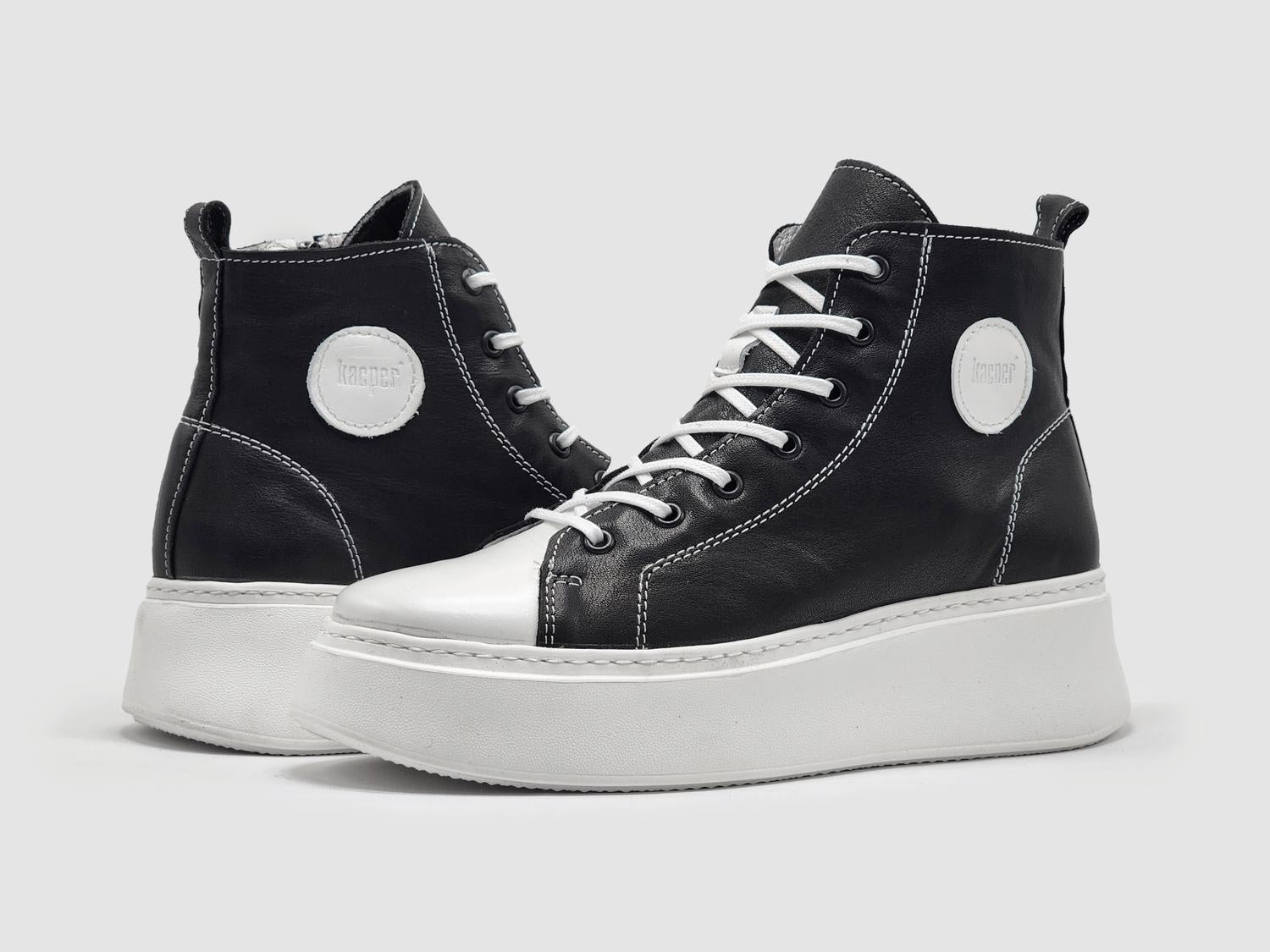 Kcr Group - Women's Tall Insulated Zip-up Leather Sneakers