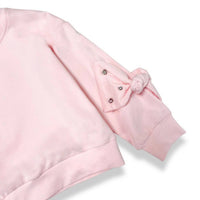 Doe A Dear - Girl's Rhinestone Bow Long Sleeve Pullover