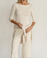 Donni. - Baby Rib Boatneck Tee