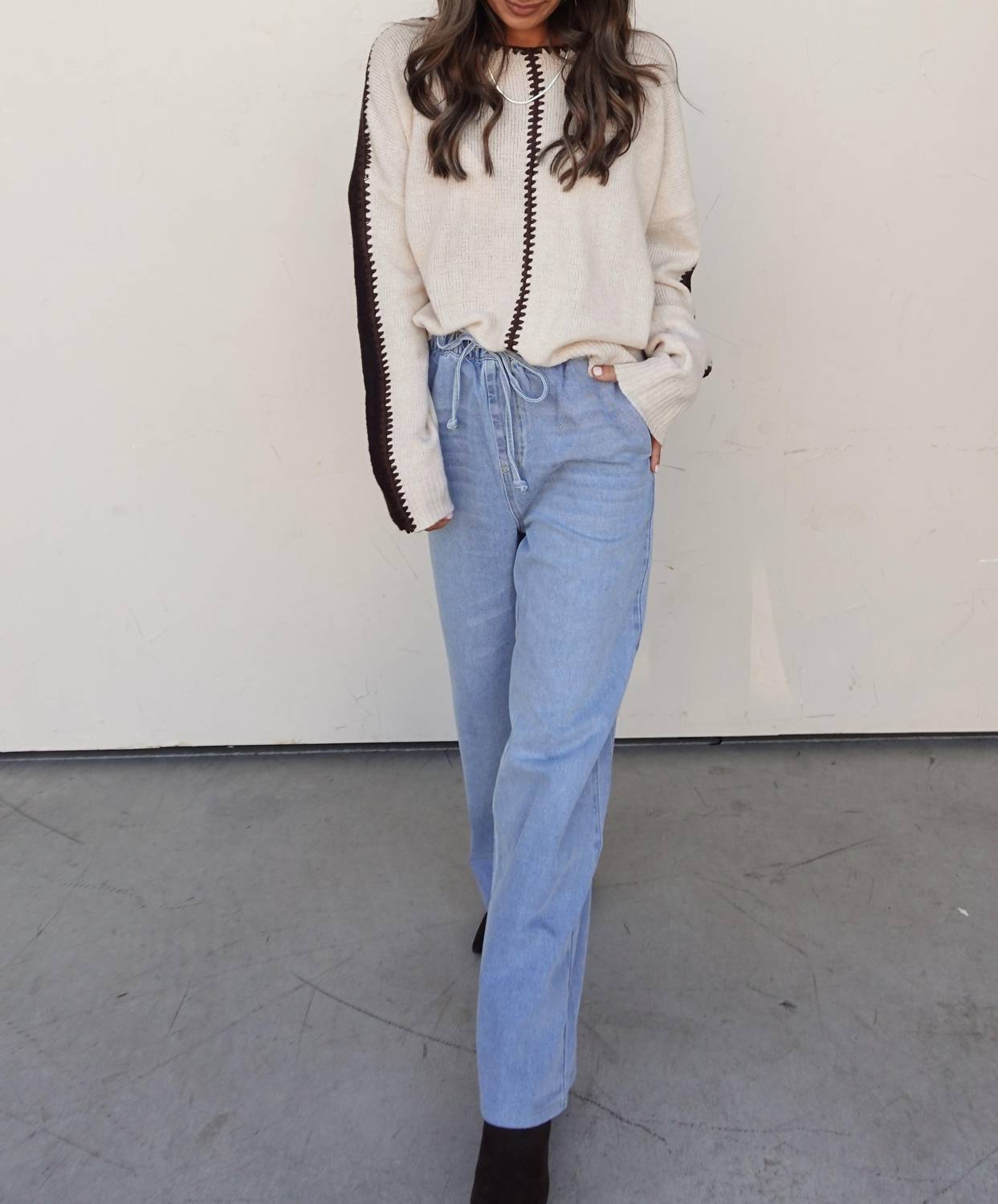 Wishlist - Drawstring Wide Leg Denim Pant
