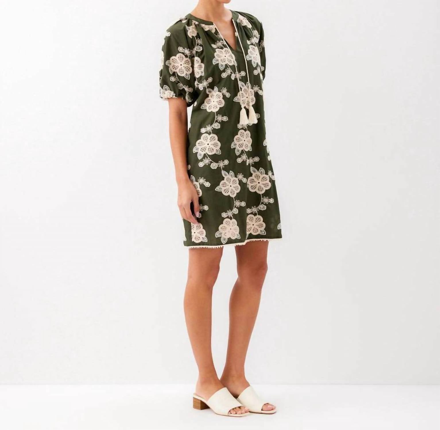 Karen Kane - Puff Sleeve Tassel Dress