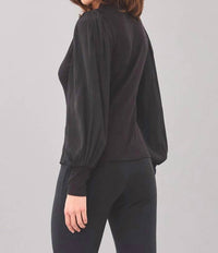Lola & Sophie - Balloon Sleeve Zip Front Top
