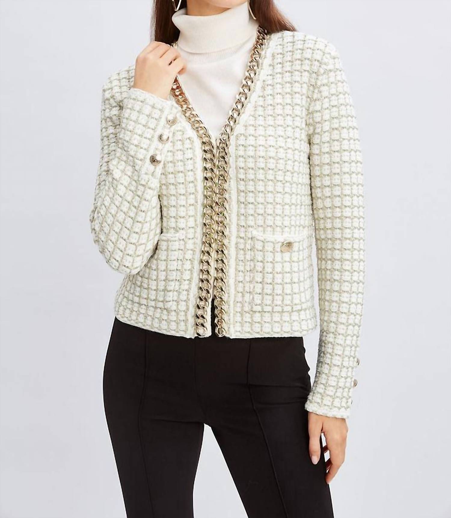 Elie Tahari - The Trista Chain Cardigan