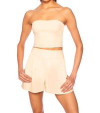 Susana Monaco - Faux Leather Pleated Short