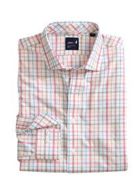 JOHNNIE-O Men's Maarten Sport Shirt in cinnamon - men's shirt