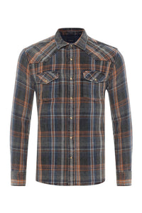 Garnet Hill - Men's Checkered Denim Shirt