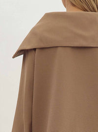 Entro - Solid Ribbed Half-zip Long Sleeve Top