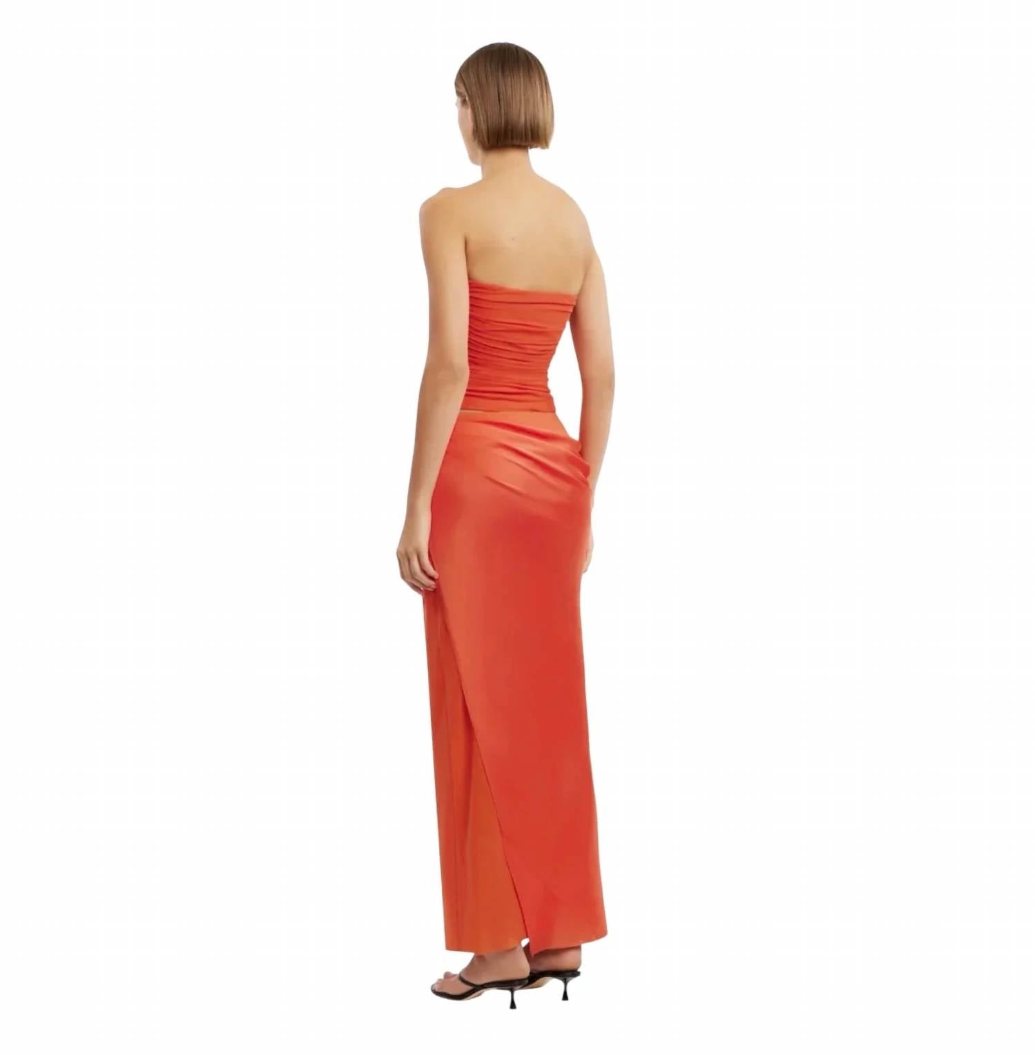 Significant Other - Brianna Persimmon Satin Maxi Skirt