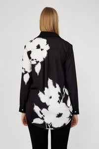 Frank Lyman - Floral Embroidered Button-up Top