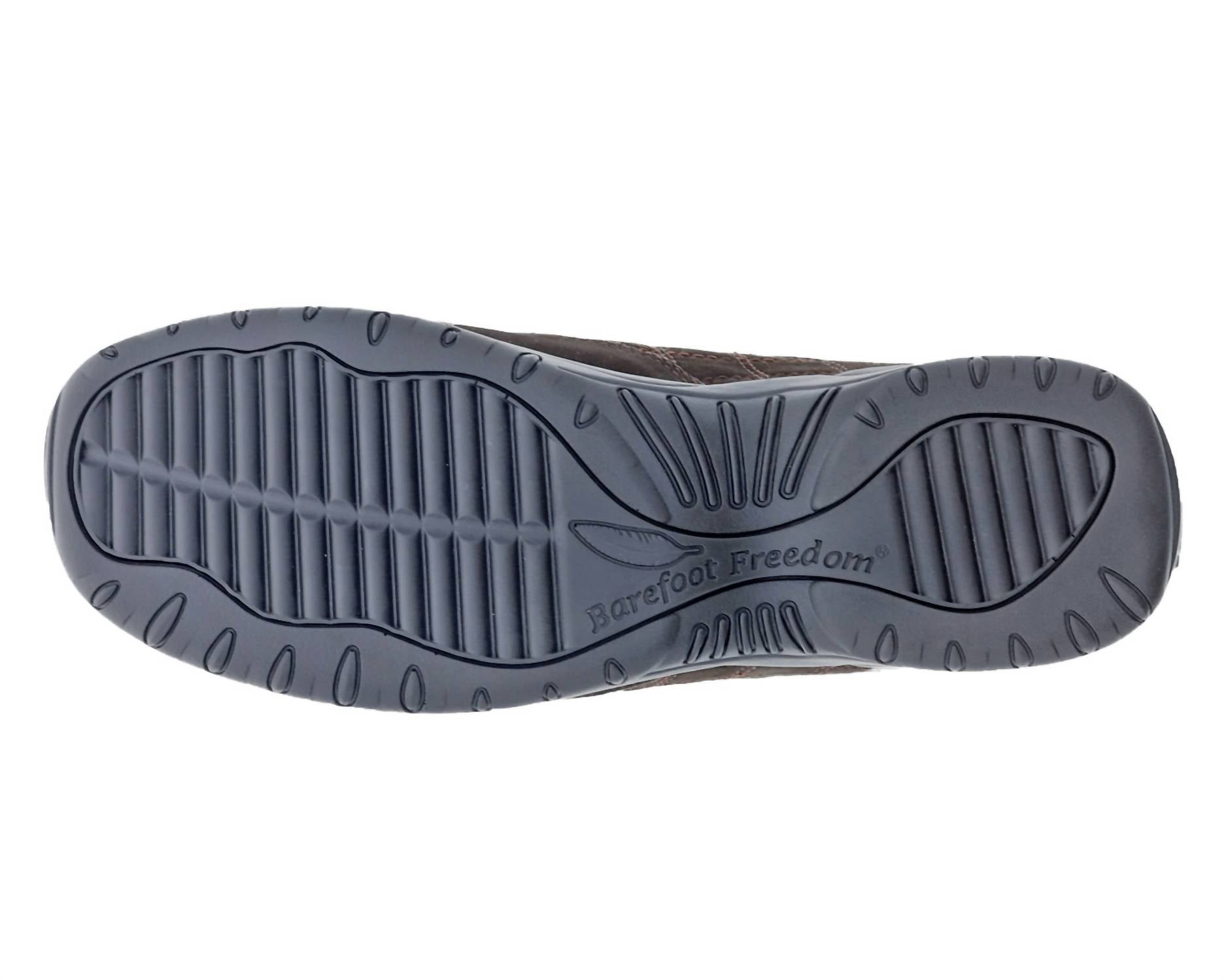 DREW Women's Lisbon Shoe in brown nubuck combo - women's shoe - detail view